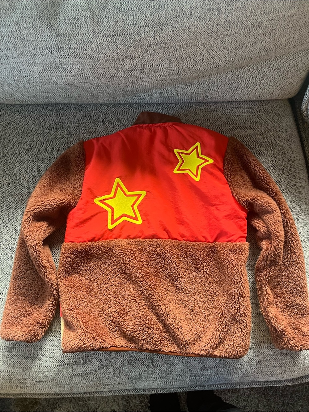 Nintendo Ditty Kong Brown Jacket with Red Yoke and Yellow Star Patches